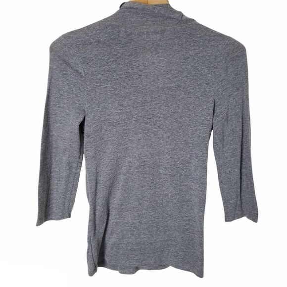 Anthropologie Gray Ruffled Top Size XS - Picture 5 of 8